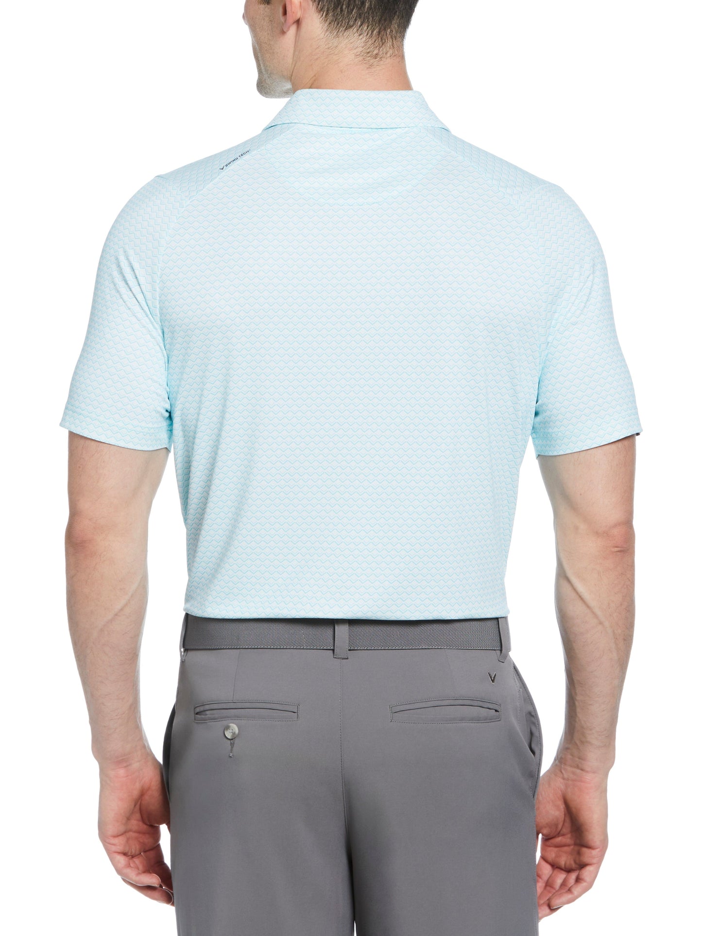 Mens Chevron Printed Polo