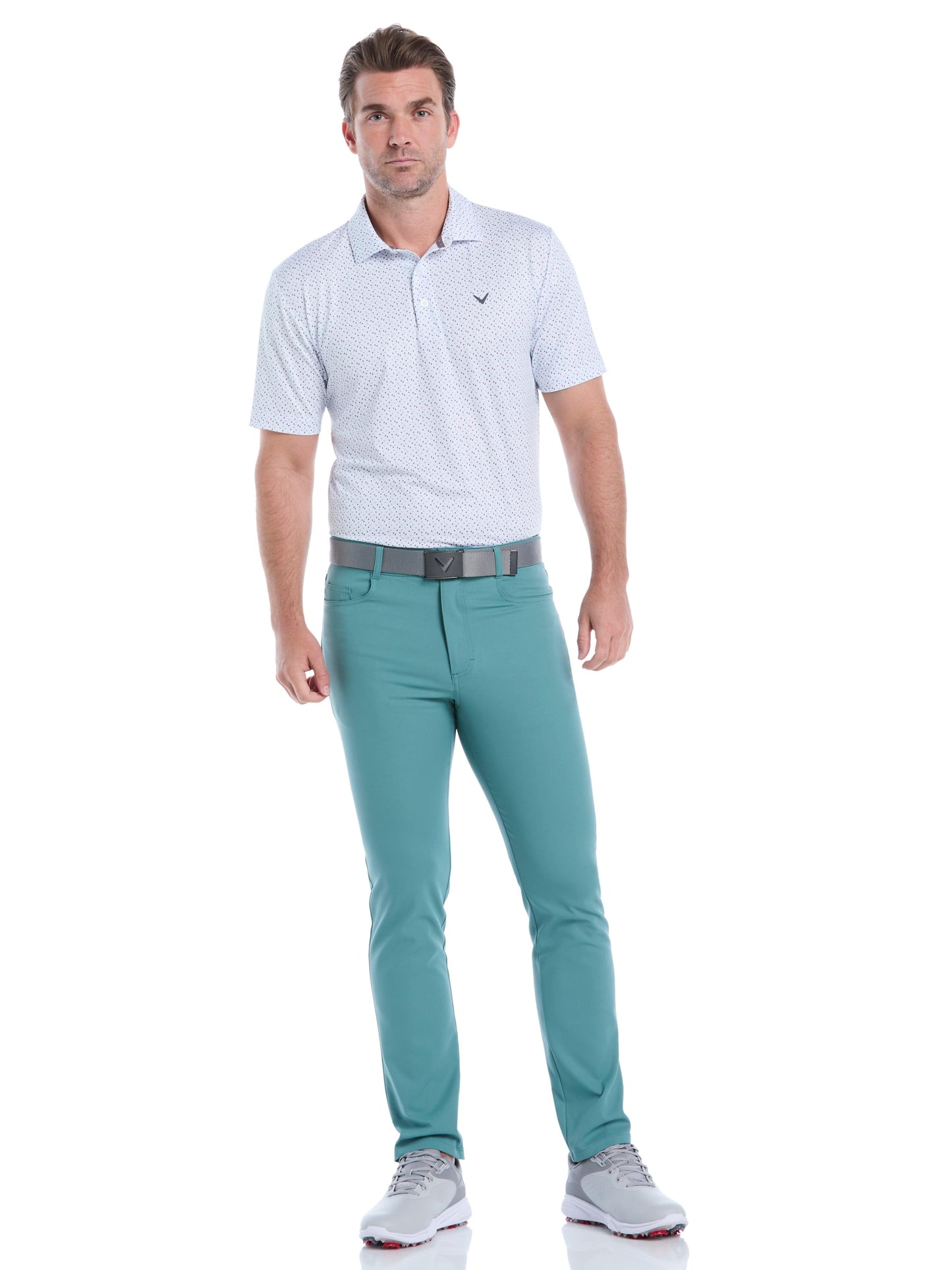 Mens All Over Score Card Print Polo