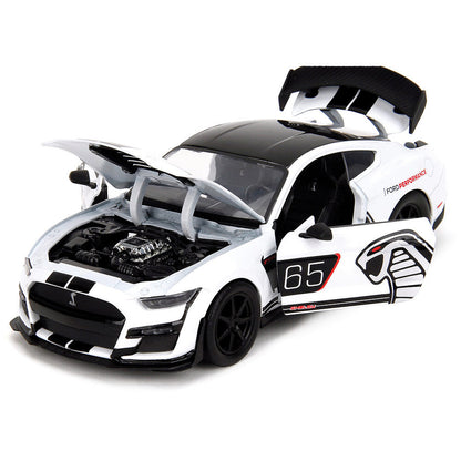 2020 Ford Mustang Shelby G.T. 500 - #65 White 1:24 Scale Diecast Model Car by Jada Toys