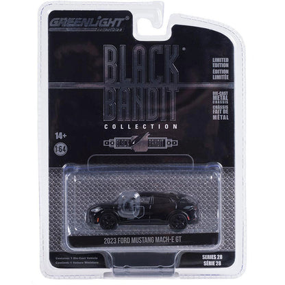 2023 Ford Mustang Mach-E GT - Black Bandit Police 1:64 Scale Diecast Model Car by Greenlight