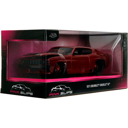 1971 Chevy Chevelle SS - Red - Pink Slips 1:24 Scale Diecast Model Car by Jada Toys