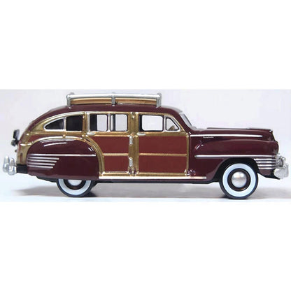 1942 Chrysler Town & Country Woody - Regal Maroon 1:87 Scale  by Oxford Diecast