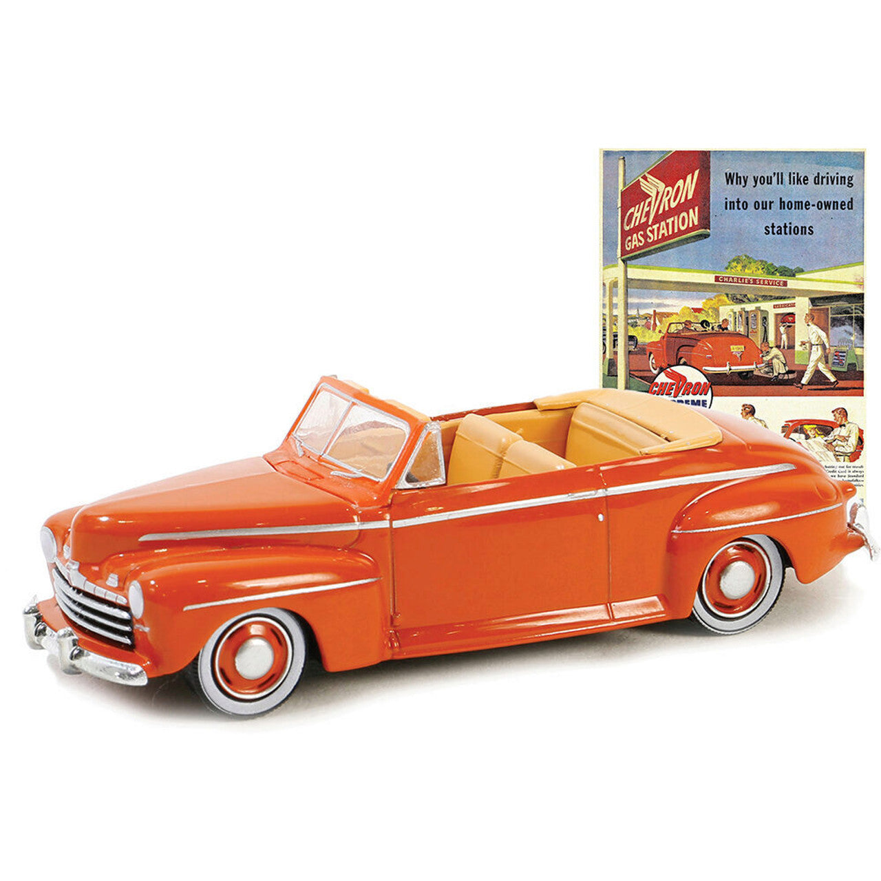 1946 Ford Super Deluxe Convertible - Chevron Supreme 1:64 Scale Diecast Model Car by Greenlight