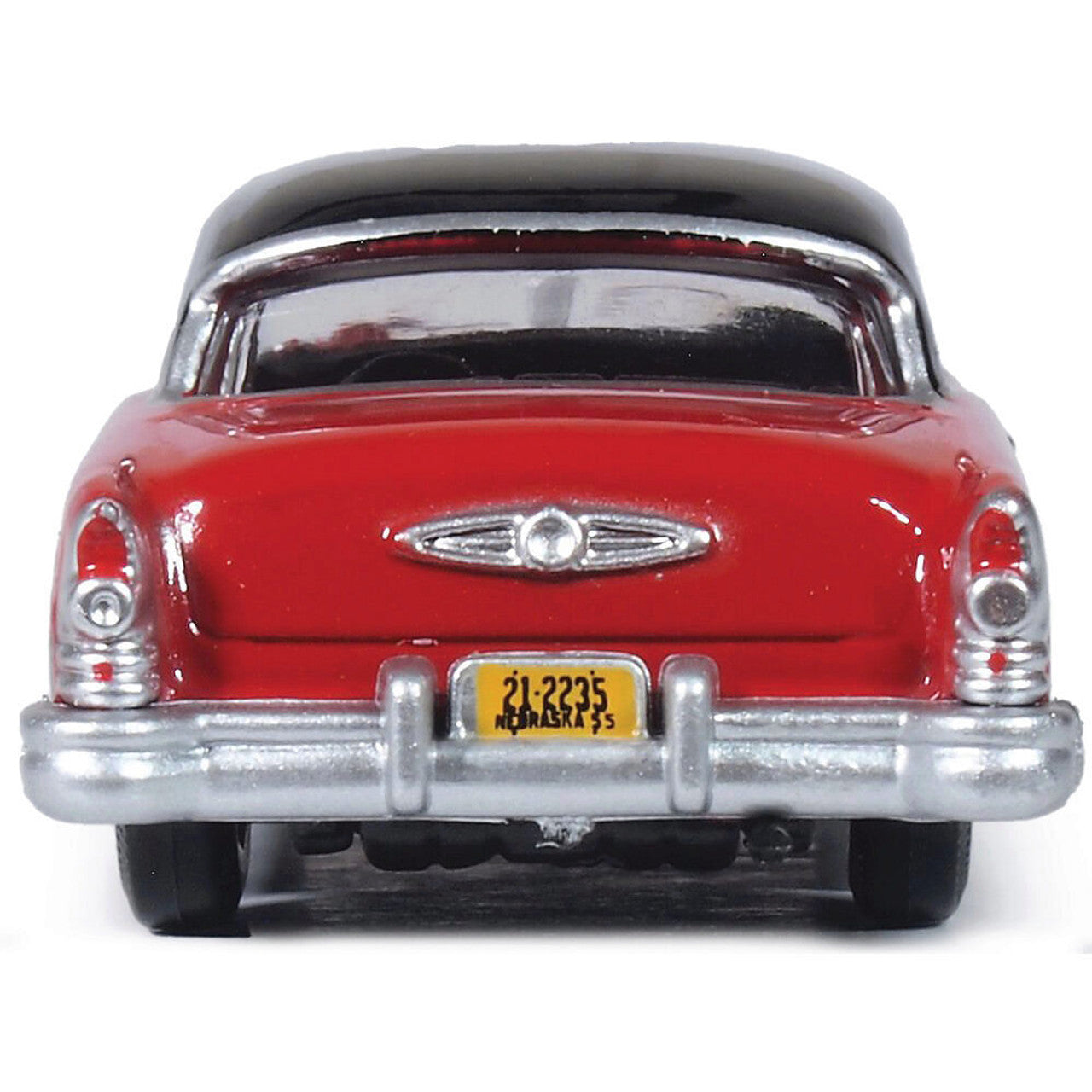 1955 Buick Century - Black / Cherokee Red 1:87 Scale Diecast Model Car by Oxford Diecast