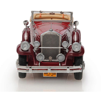 1930 Pierce Arrow Model B Roadster - Red 1:43 Scale Cast Resin Model Car by Esval Models
