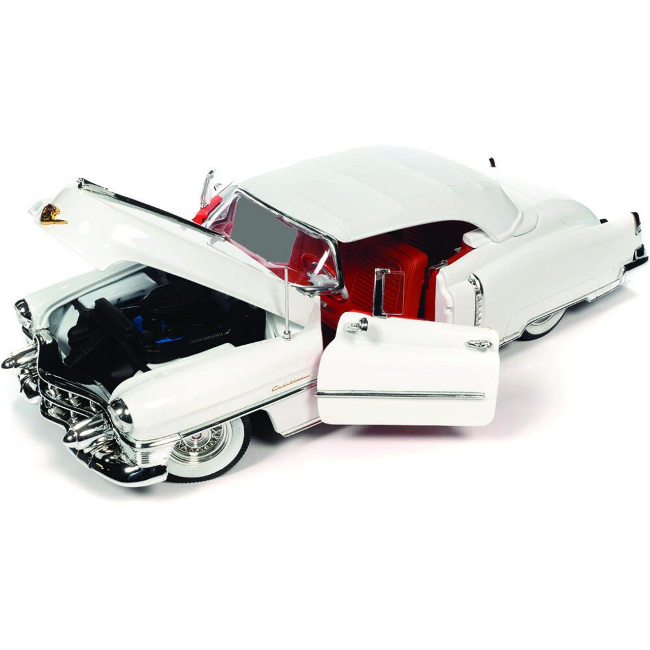 1953 Cadillac Eldorado Convertible - Alpine White 1:18 Scale Diecast Model Car by Auto World