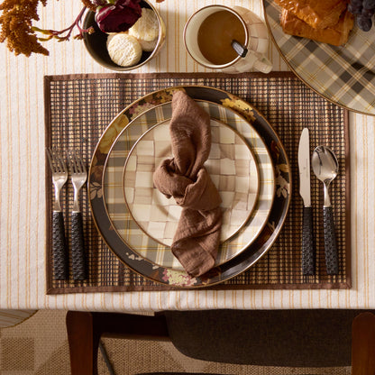 Tartan Mocha Dinner Plate