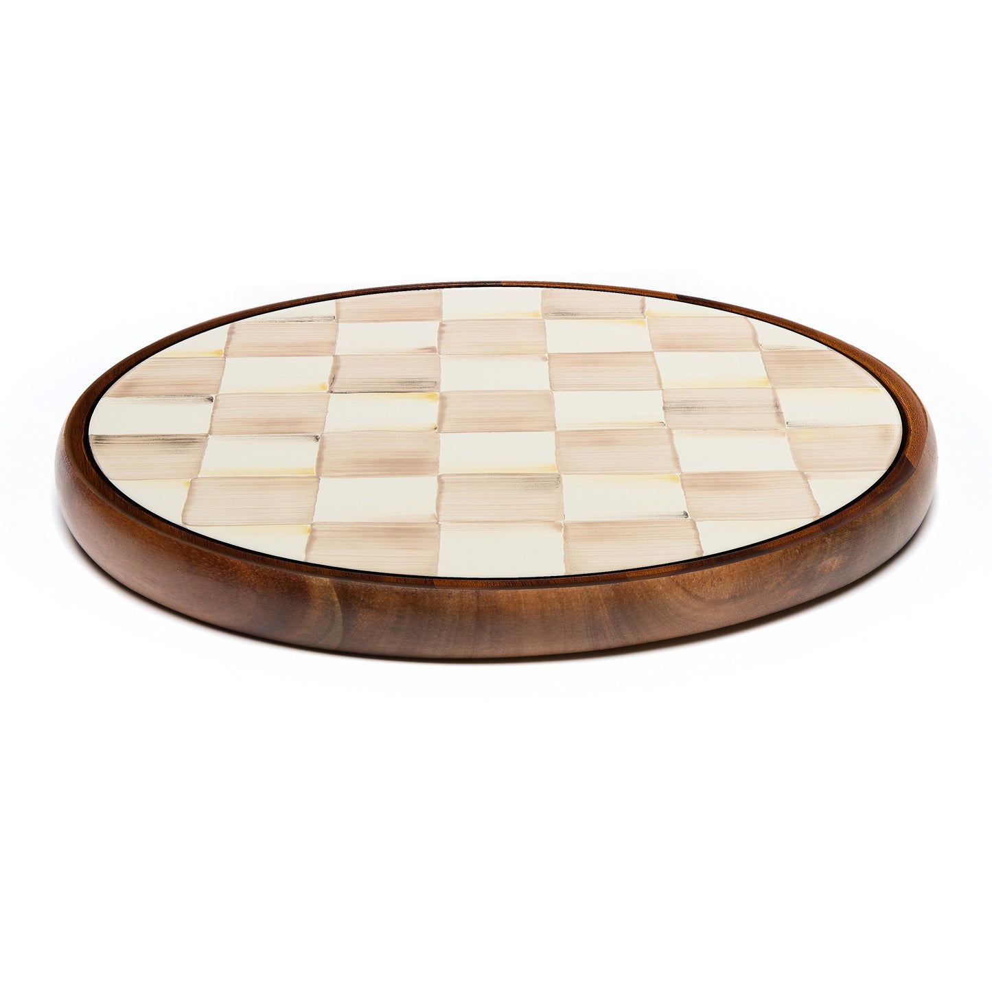 Mocha Check Large Trivet