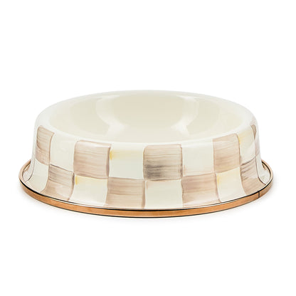 Mocha Check Cat Dish
