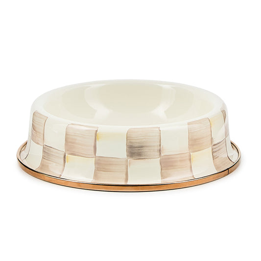 Mocha Check Cat Dish