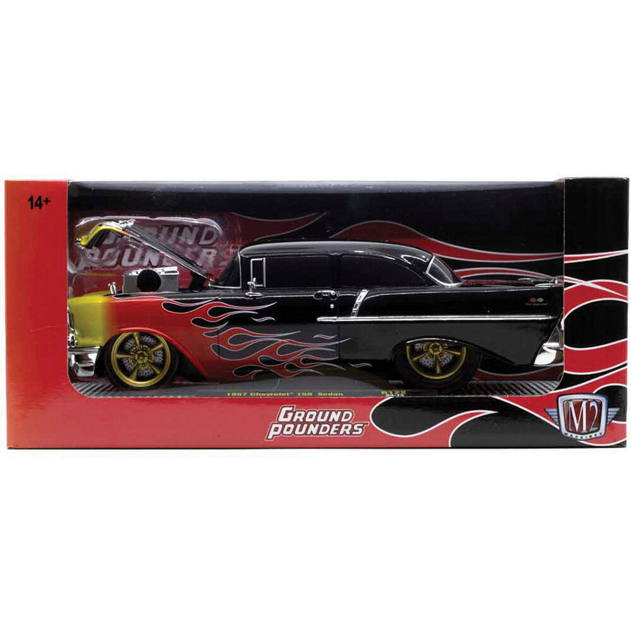 1957 Chevrolet 150 Hardtop Drag Car 1:24 Scale Diecast Model Car by M2 Machines