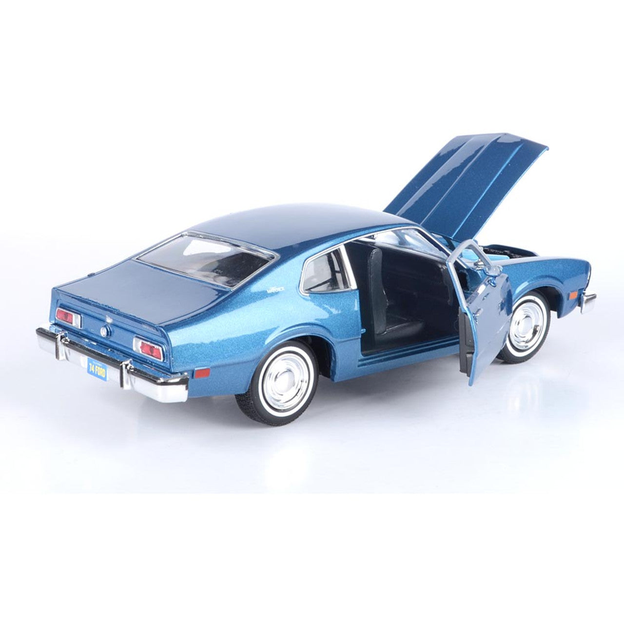 1974 Ford Maverick - Blue 1:24 Scale Diecast Model Car by Motormax