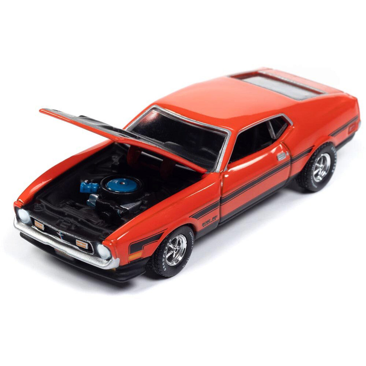 1971 Ford Mustang Boss 351 - Calypso Coral 1:64 Scale 1:64 Scale Diecast Model Car by Auto World