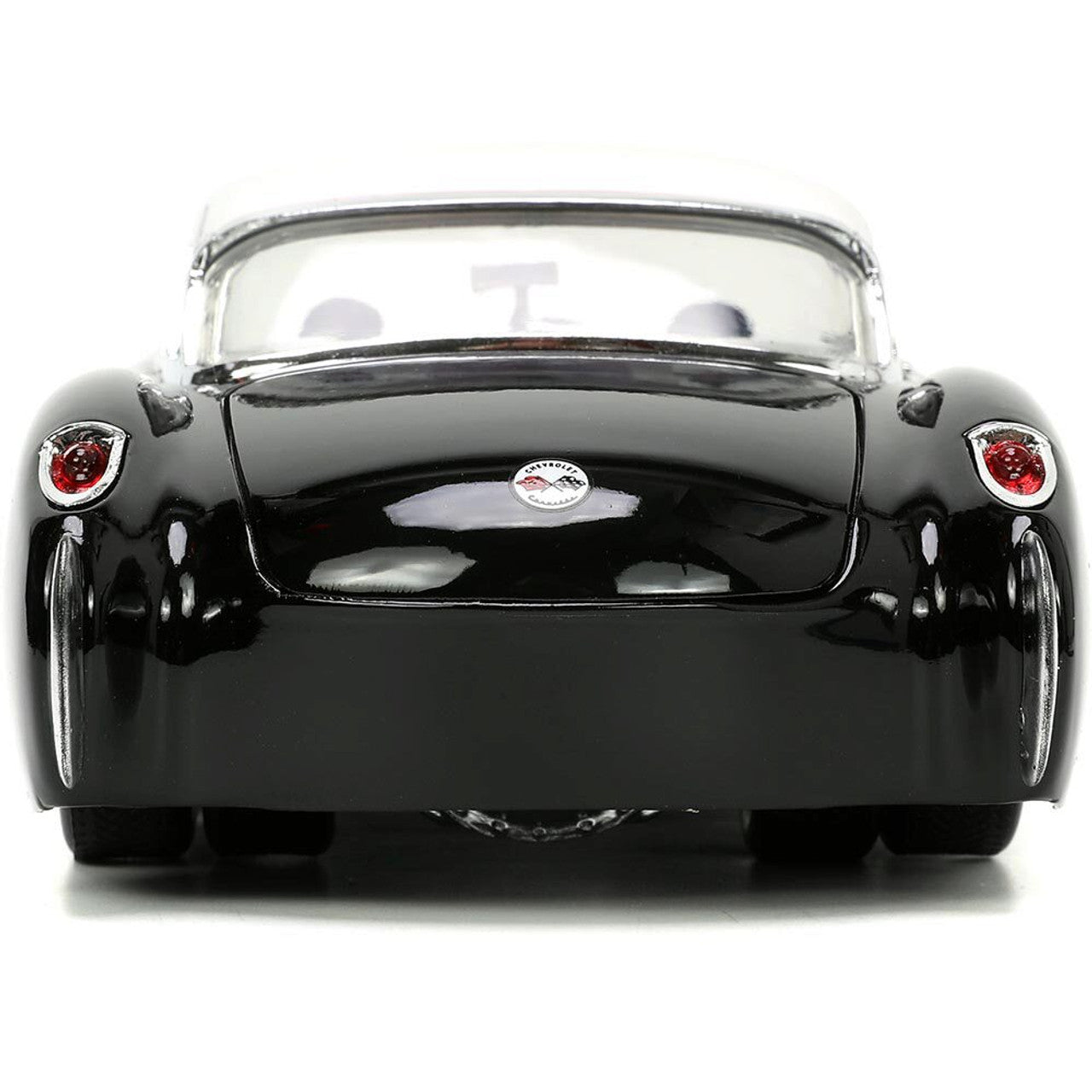 1957 Chevy Corvette with Universal The Wolfman Figure 1:24 Scale Diecast Model Car by Jada Toys