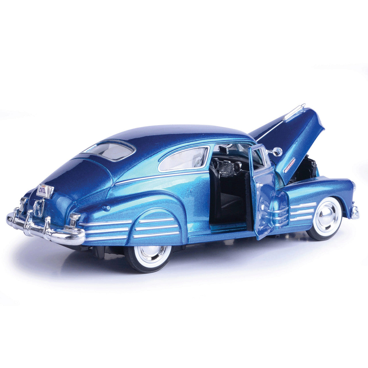 1948 Chevy Aerosedan Fleetline - Metallic Blue 1:24 Scale Diecast Model Car by Motormax
