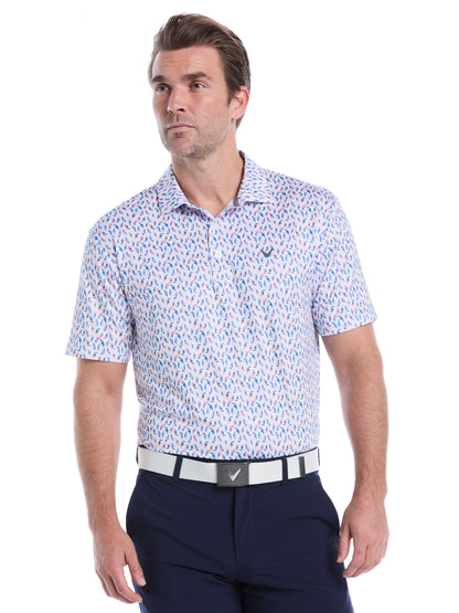 Mens Day All Over Birdie Print Polo