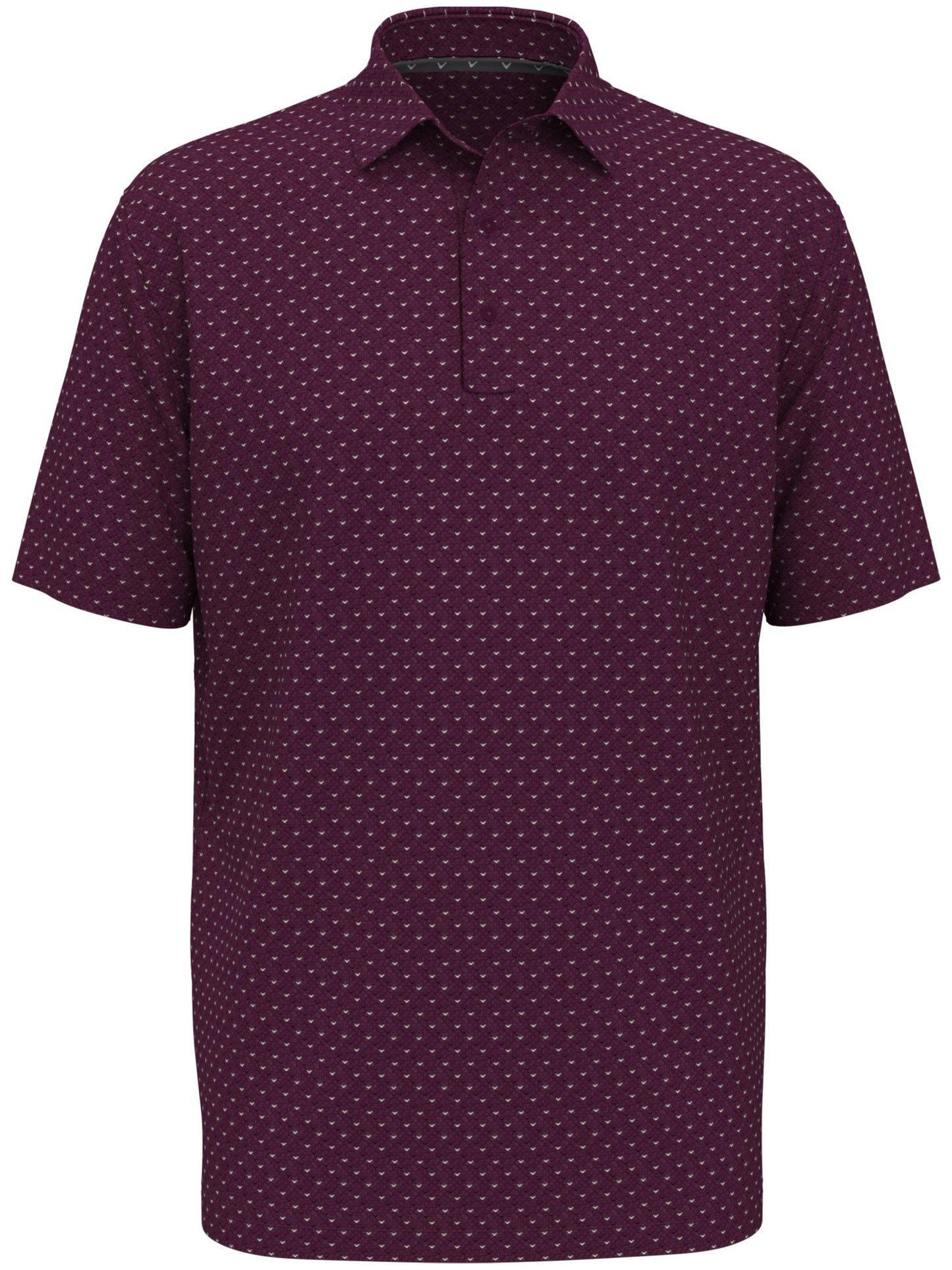 Mens Chevron Print Golf Polo Shirt
