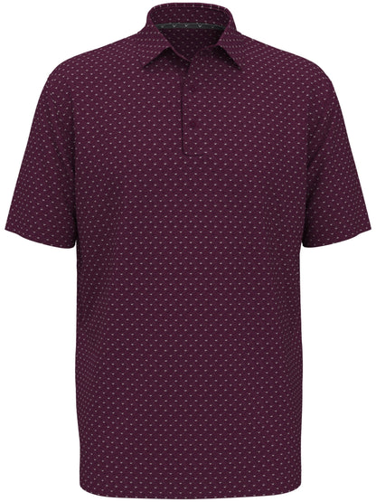 Mens Chevron Print Golf Polo Shirt