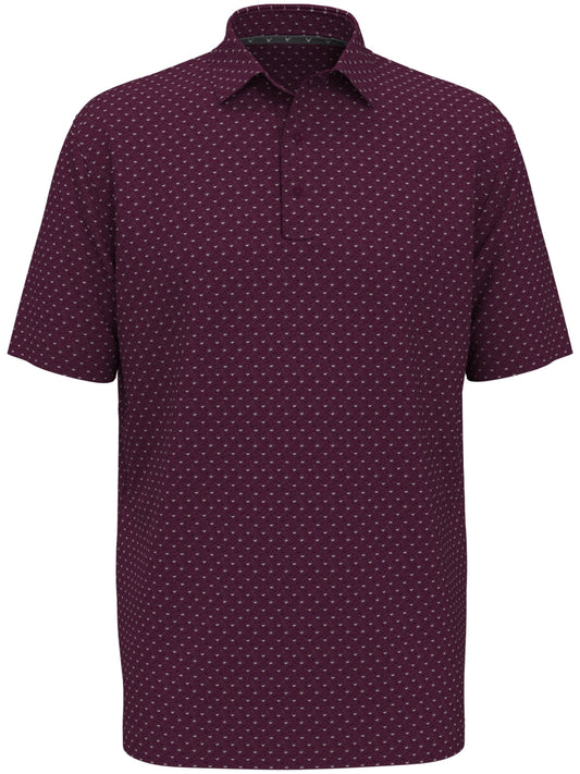 Mens Chevron Print Golf Polo Shirt