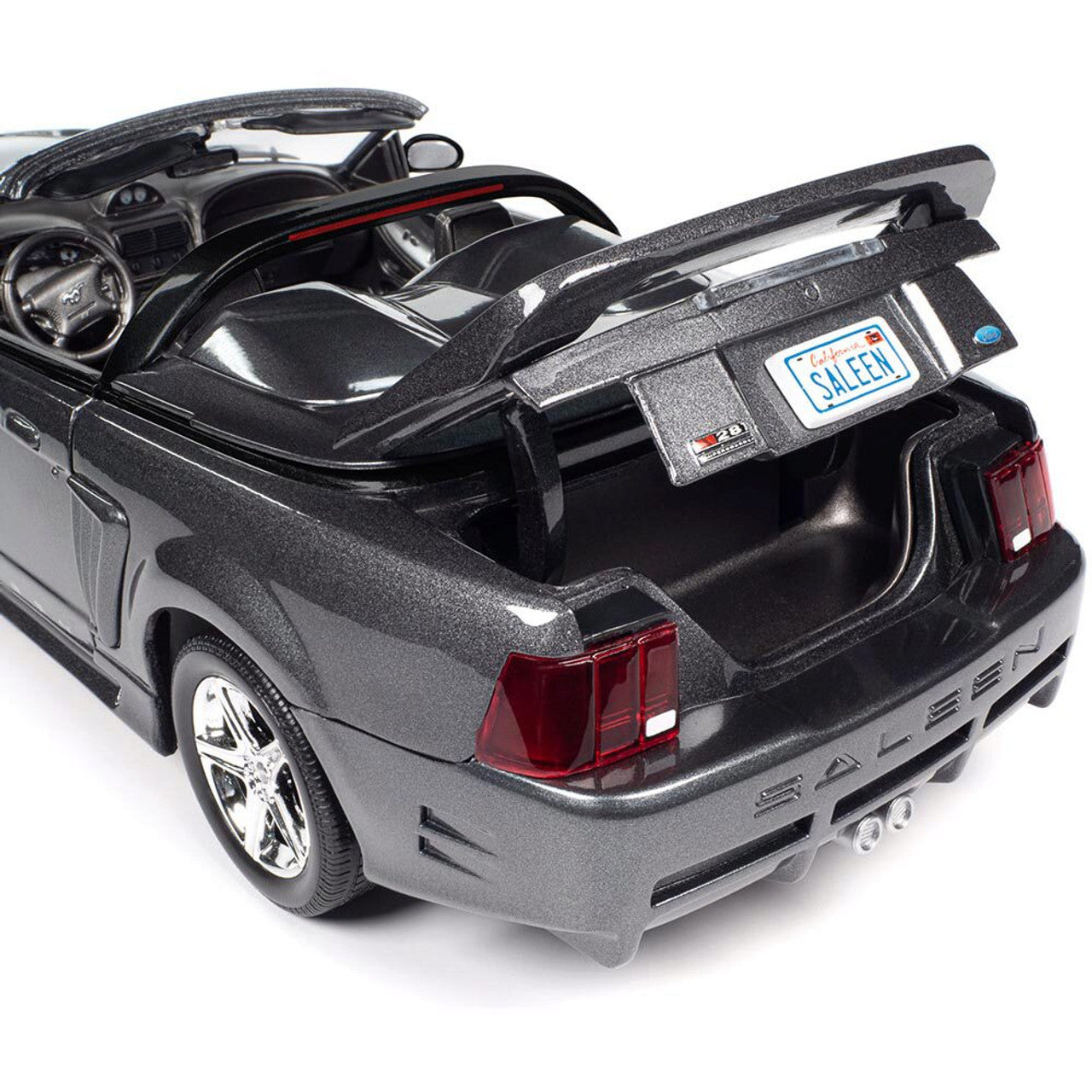 2003 Mustang Saleen S281 SC Speedster - Dark Shadow Gray 1:18 Scale Diecast Model Car by American Muscle - Ertl