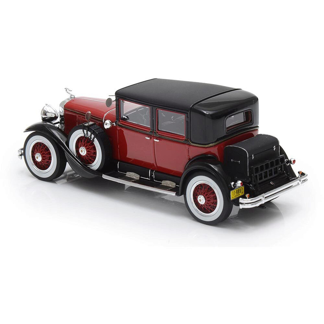 1928 Cadillac 341A Town Sedan Burgundy 1:43 Scale Cast Resin Model Car by Esval Models