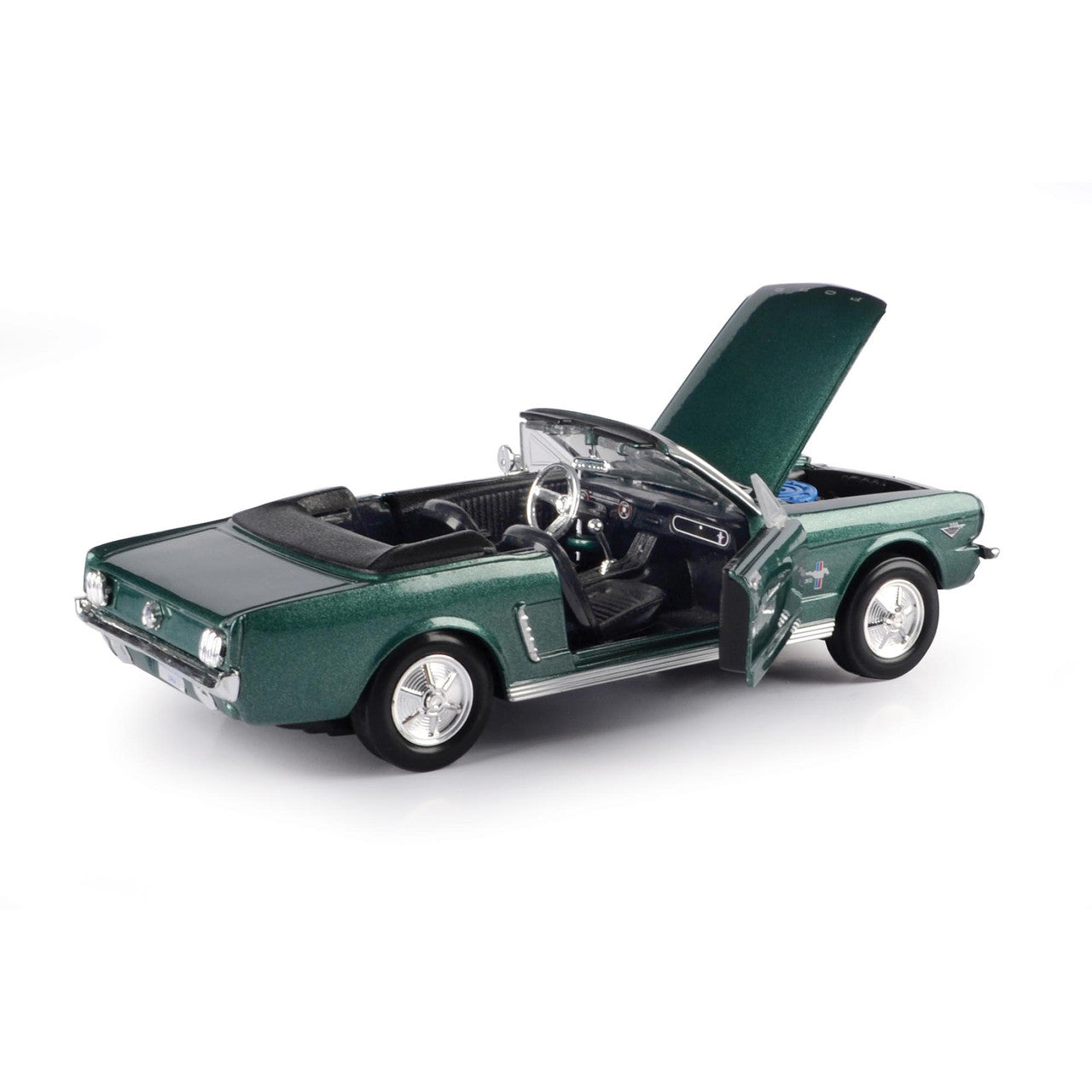 1964 1/2 Ford Mustang Convertible - Green 1:24 Scale Diecast Model Car by Motormax