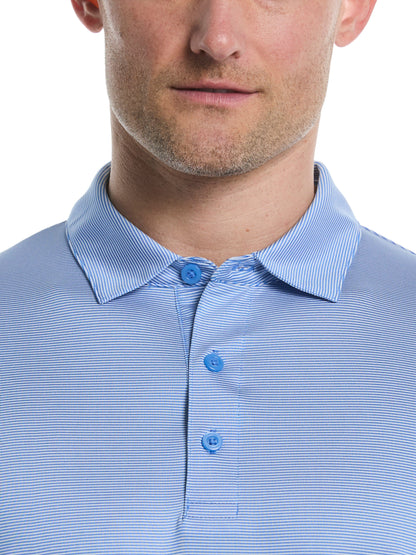 Mens Fine Line Stripe Golf Polo