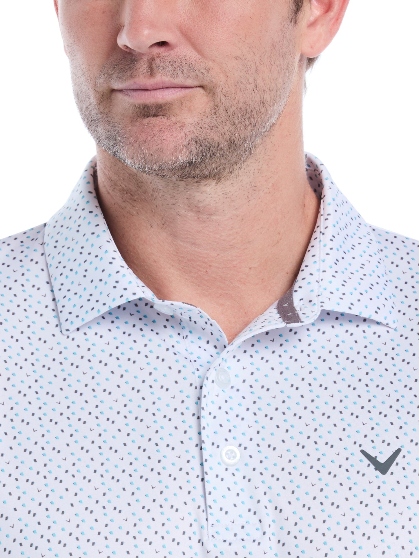 Mens All Over Score Card Print Polo