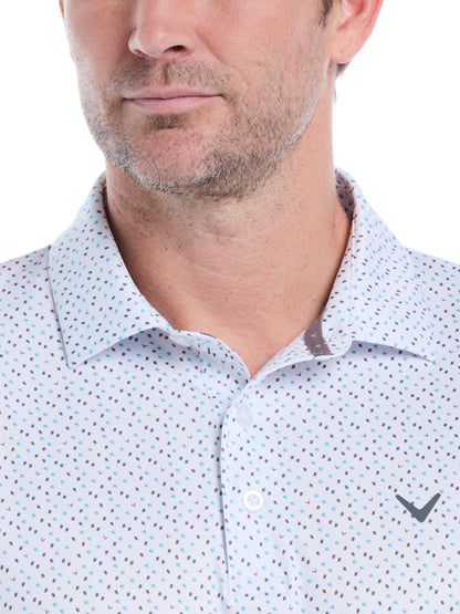 Mens All Over Score Card Print Polo