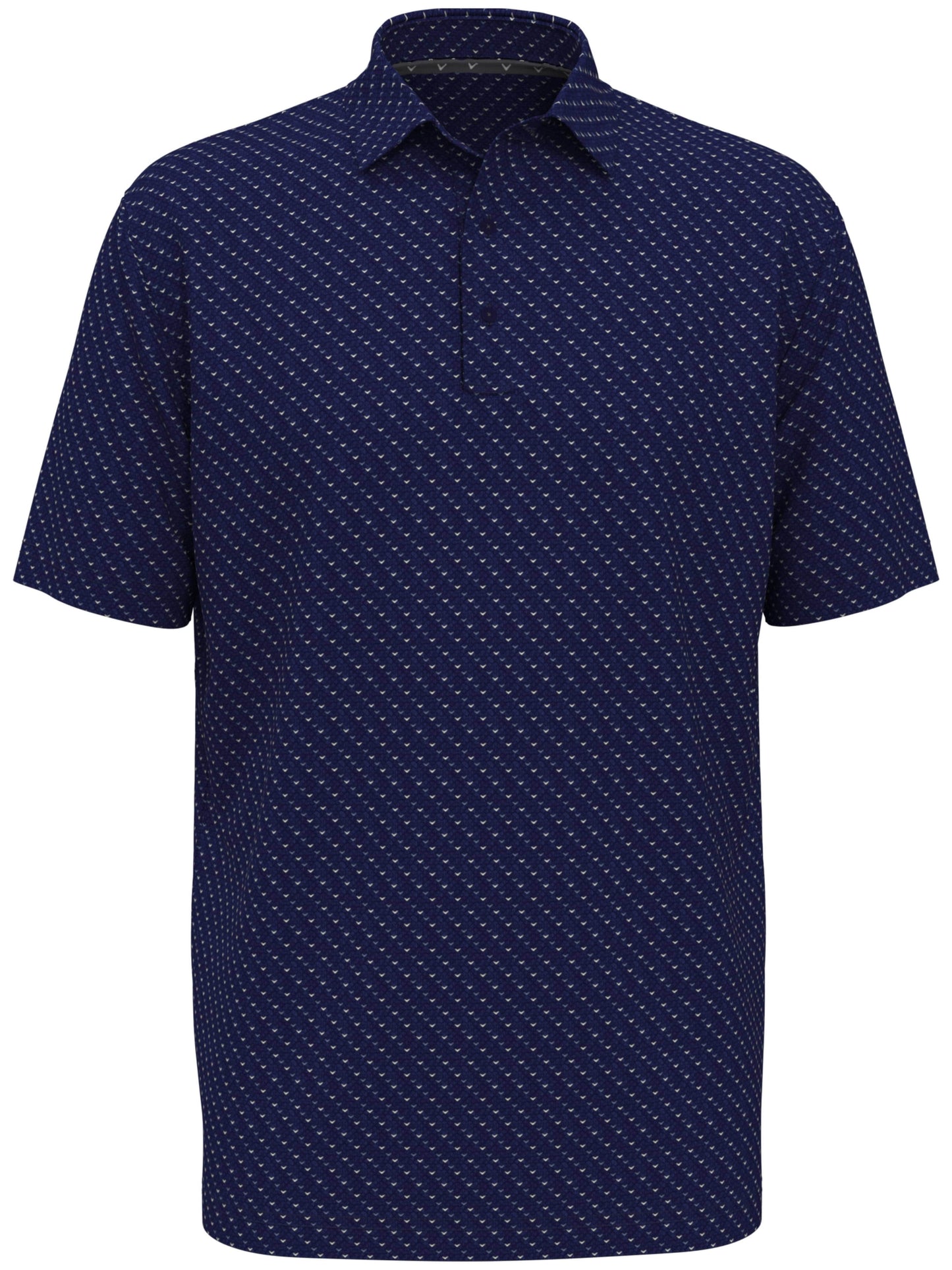 Mens Chevron Print Golf Polo Shirt