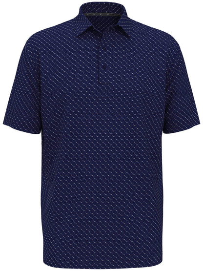 Mens Chevron Print Golf Polo Shirt