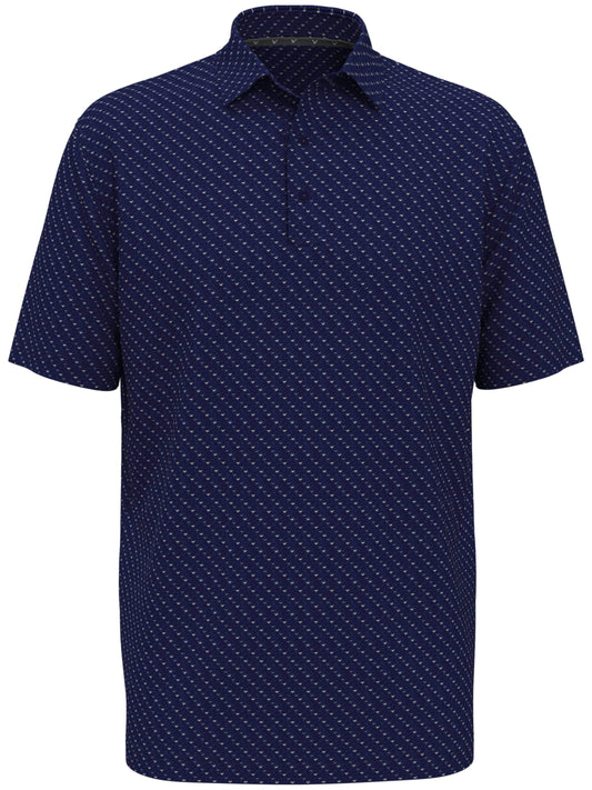 Mens Chevron Print Golf Polo Shirt
