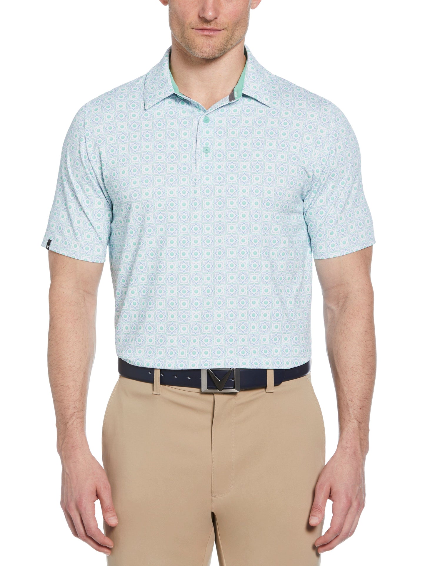 Mens Foulard Print Golf Polo