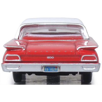 1960 Ford Fairlane 500 Town Sedan - Red / White 1:87 Scale Diecast Model Car by Oxford Diecast