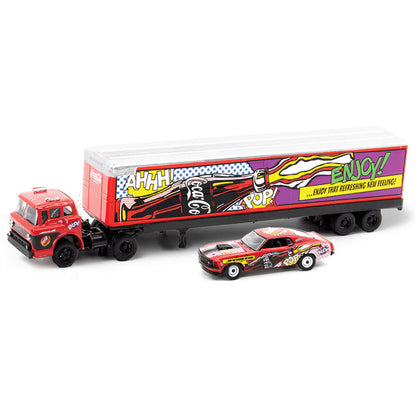 1957 Ford C-600 & 1970 Mustang 428 SCJ 0 Coca-Cola 1:64 Scale  by M2 Machines