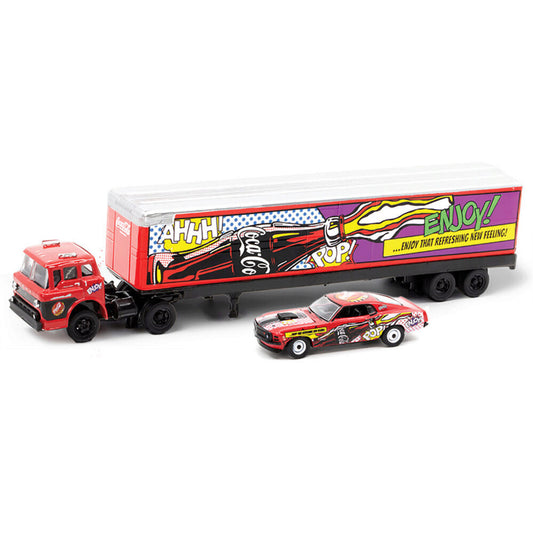 1957 Ford C-600 & 1970 Mustang 428 SCJ 0 Coca-Cola 1:64 Scale  by M2 Machines