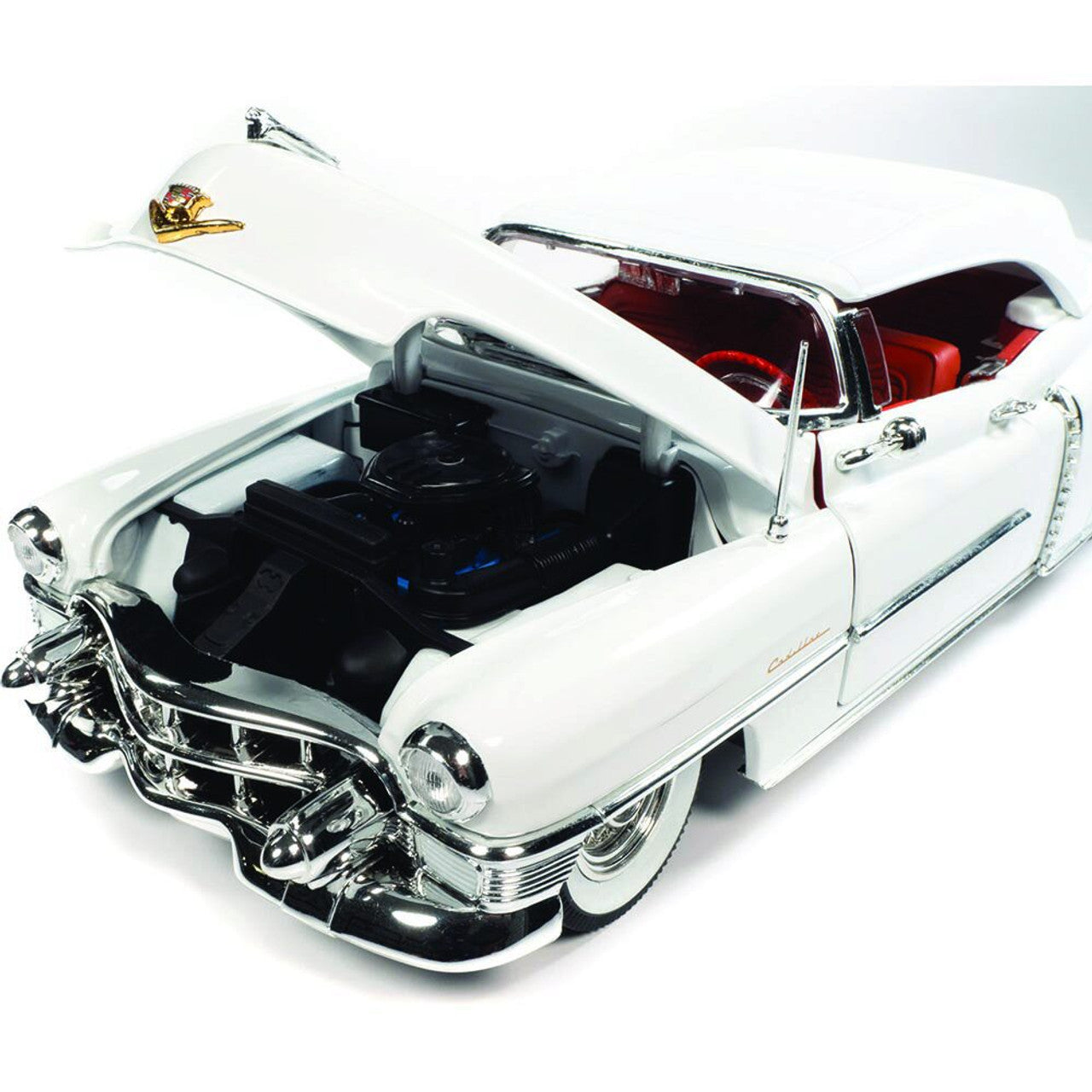 1953 Cadillac Eldorado Convertible - Alpine White 1:18 Scale Diecast Model Car by Auto World