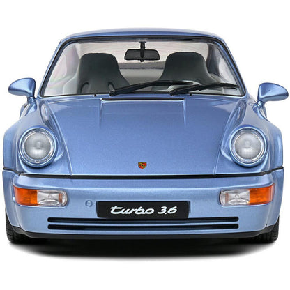 1990 Porsche 911 (964) Turbo - Blue 1:18 Scale Diecast Model Car by Solido