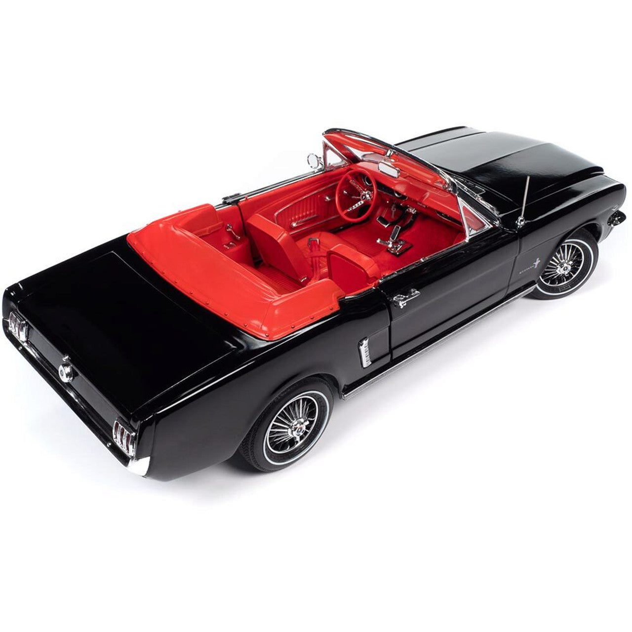 1964.5 Ford Mustang Convertible - Raven Black 1:18 Scale Diecast Model Car by American Muscle - Ertl