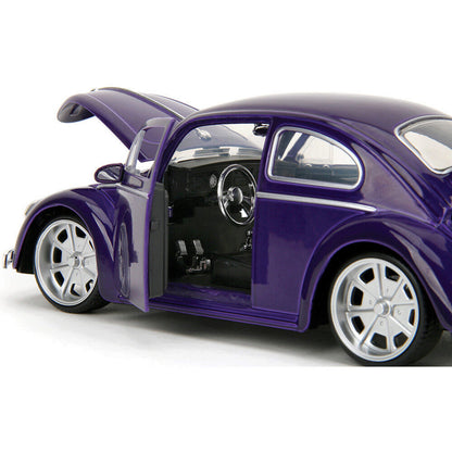 1959 VW Beetle w/Wednesday Addams & Thing Figure 1:24 Scale Diecast Model Car by Jada Toys