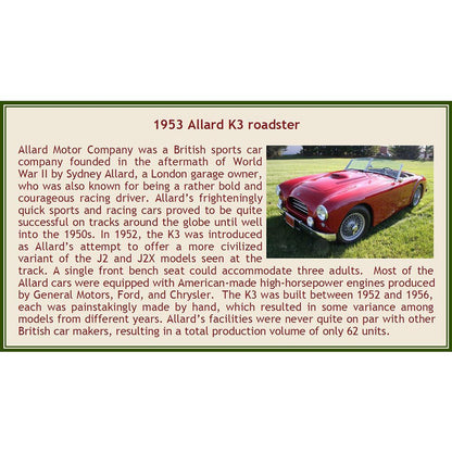 1953 Allard K3 Roadster - Red 1:43 Scale Cast Resin Model Car by Esval Models