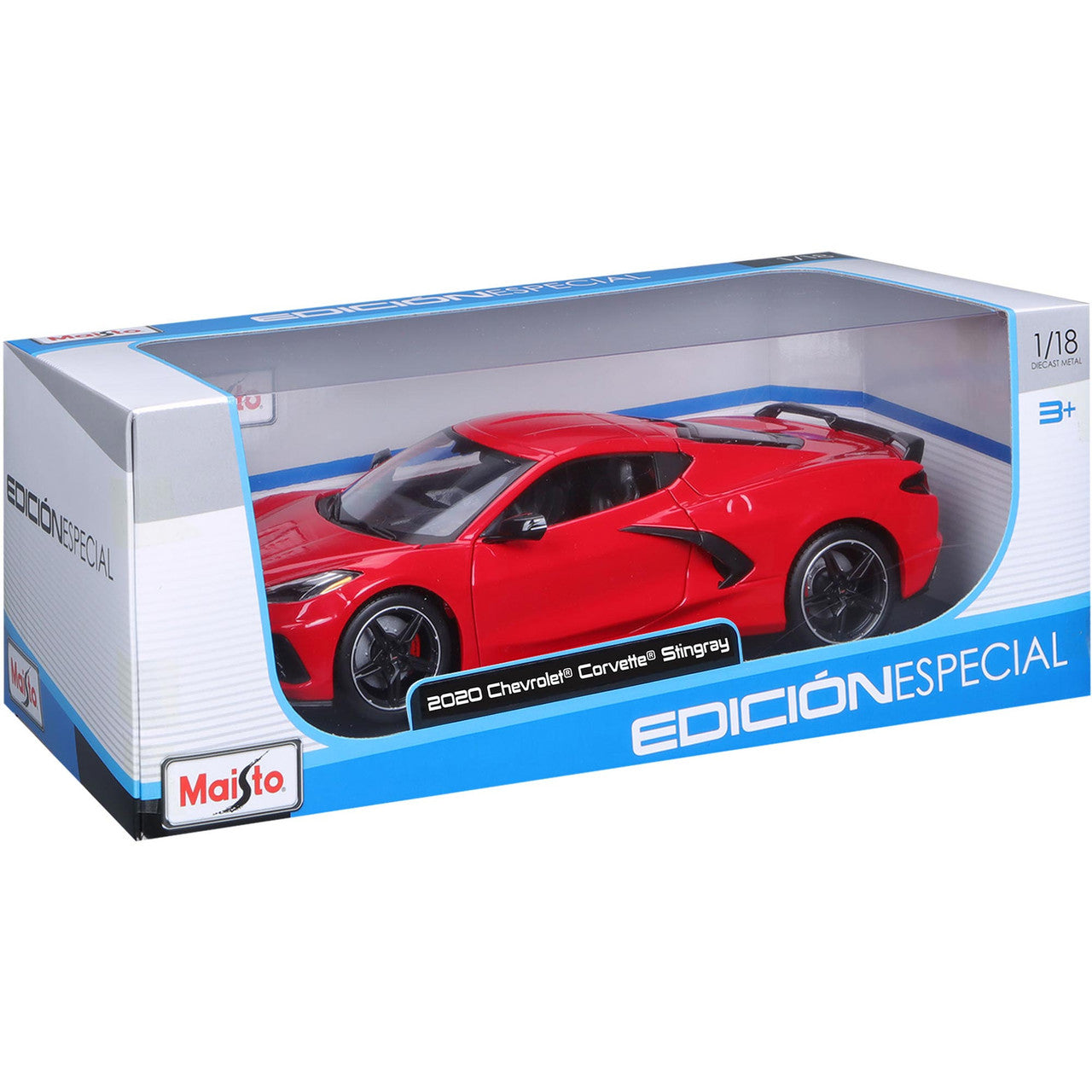 2020 Corvette Stingray C8 - Red 1:18 Scale Diecast Model Car by Maisto