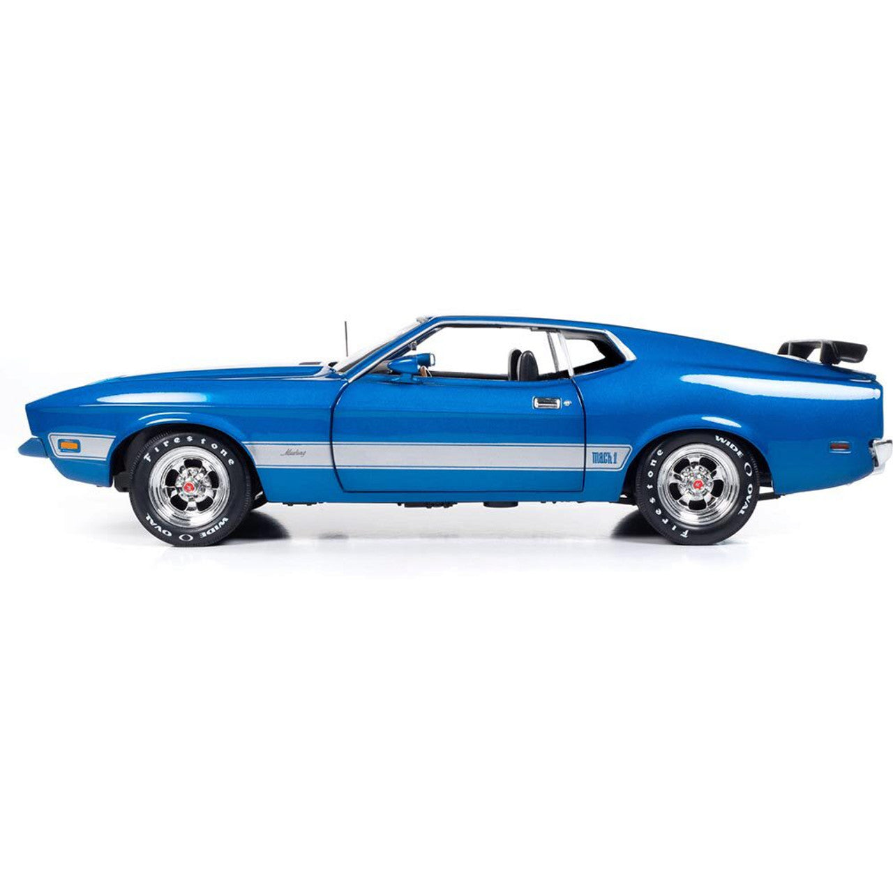 1973 Ford Mustang Mach 1 (Class of 1973) - Blue Glow 1:18 Scale Diecast Model Car by American Muscle - Ertl