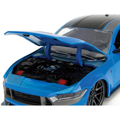 2024 Ford Mustang Dark Horse - Glossy Blue 1:24 Scale Diecast Model Car by Jada Toys
