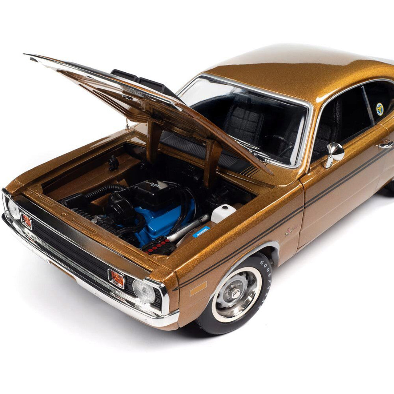 1972 Dodge Demon GSS (Mr. Norms) - GY8 Gold Metallic 1:18 Scale Diecast Model Car by American Muscle - Ertl