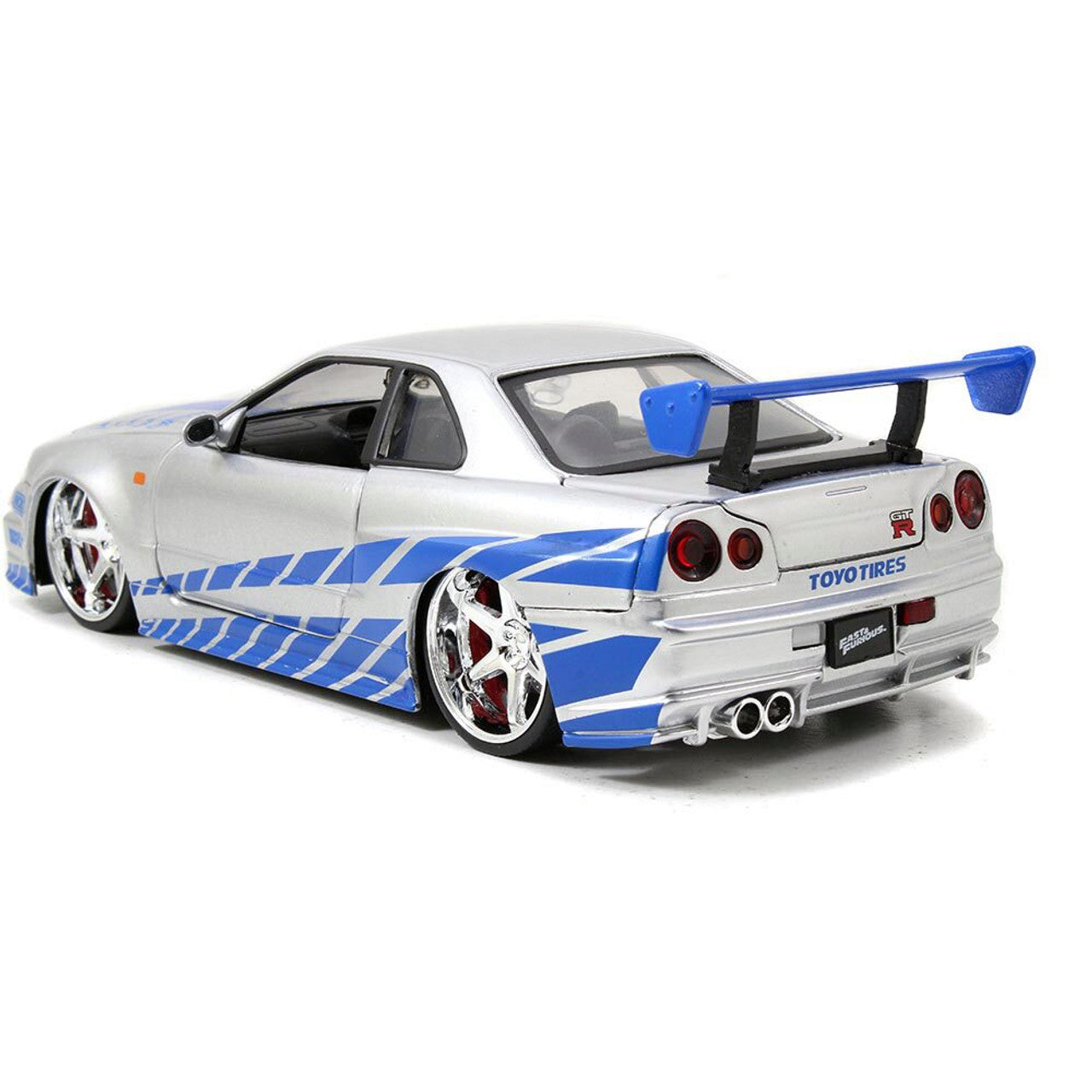Fast & Furious Brian's Nissan Skyline GT-R (R34) 1:24 Scale Diecast Model Car by Jada Toys