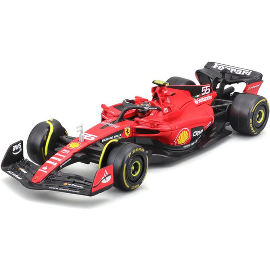 2023 SFR Ferrari Team Race Car w/driver - Sainz #55 1:43 Scale Diecast Model Car by Bburago