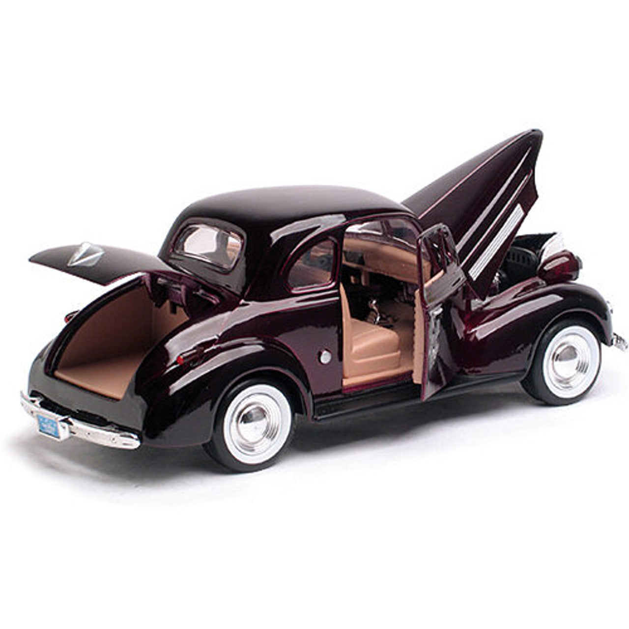 1939 Chevy Coupe - Burgundy 1:24 Scale Diecast Model by Motormax