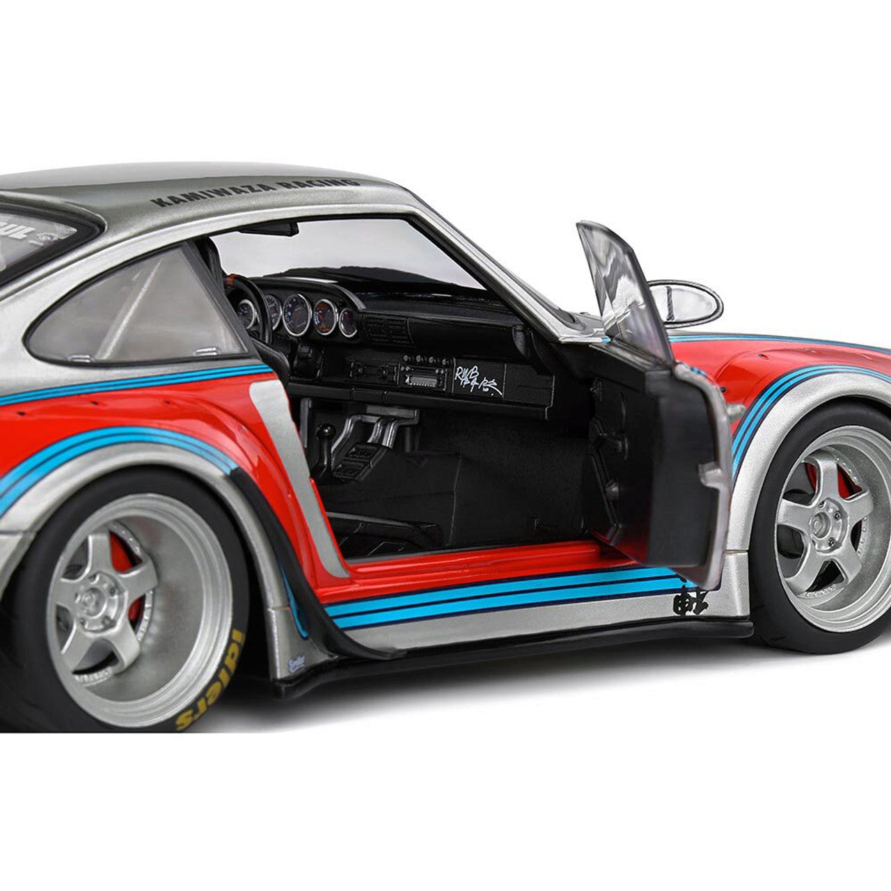 2020 RWB Porsche Bodykit Martini Grey 1:18 Scale Diecast Model Car by Solido