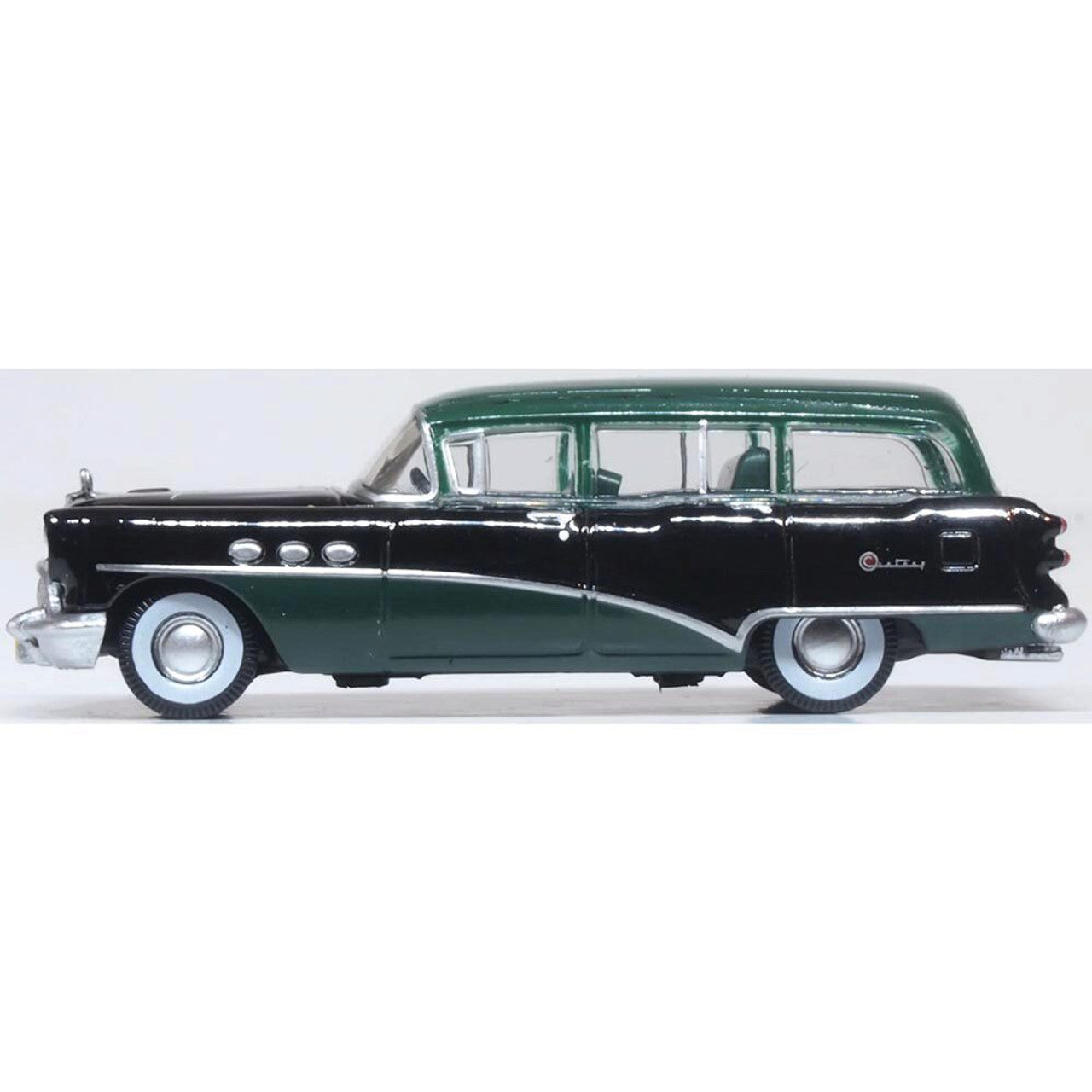 1954 Buick Century Estate Wagon - Baffin Green / Carlsbad Black 1:87 Scale Diecast Model Car by Oxford Diecast
